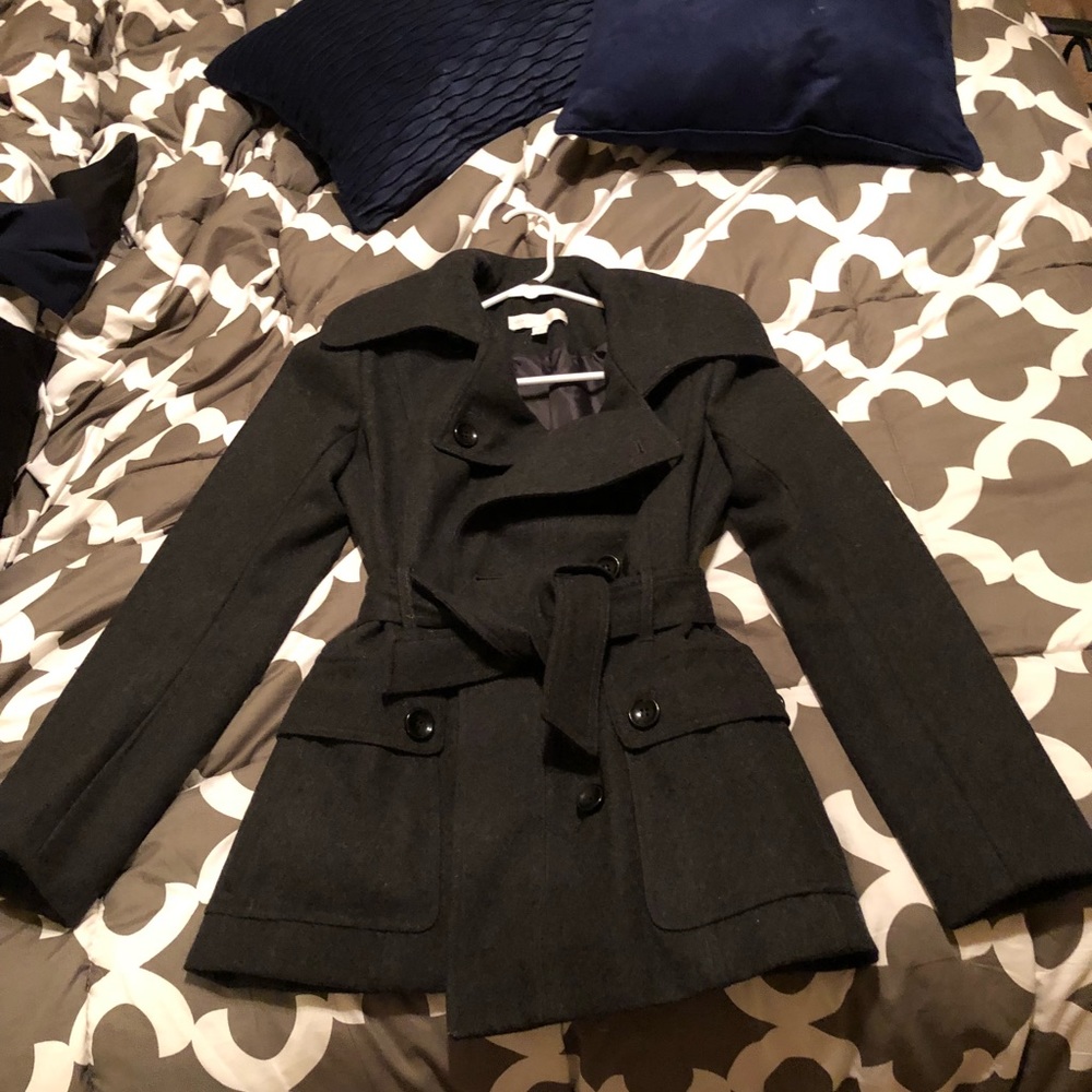 Dark grey pea coat